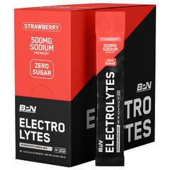 Bare Performance Nutrition electrolytes go packs strawberry packaging boosts convenient daily hydration.