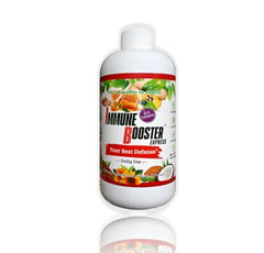 Bprime Health Boosters 12 in 1 immune bottle poured for daily support.