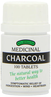 Bragg Charcoal 300mg bottle offers digestive support
