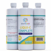 BrainChild Nutritionals Liqui-C bottle label with orange-vanilla flavor for immune support
