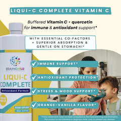 BrainChild Liqui-C being poured to show smooth liquid texture and easy dosing