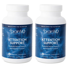 BrainMD Attention Support bottle with capsules for focused daily routine