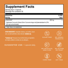 BrainMD Brain Curcumins bottle side label shows ingredients for daily brain health