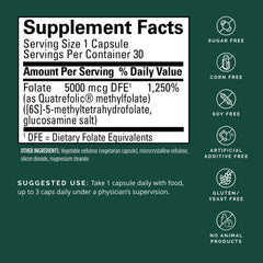 BrainMD Dr Amen Methylfolate label highlighting 5-MTHF as the active folate.