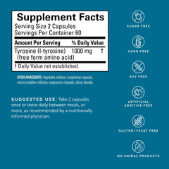 BrainMD Tyrosine capsules close-up showing capsules for mental support.