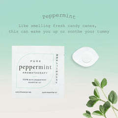 Breatherapy Peppermint Patches on wrist demonstrates discreet aromatherapy on skin