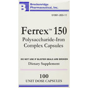 Breckenridge Ferrex bottle front for daily iron support.