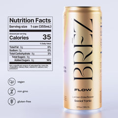 BRĒZ FLOW lion’s mane extract label close-up for focus support