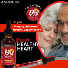 Bricker Labs B-12 Blast raspberry-label closeup with product details