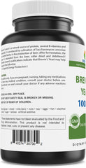 Brieofood Brewers Yeast packaging back highlighting GMP and purity details