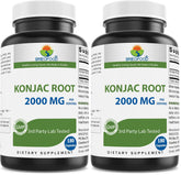 Brieofood Konjac root glucomannan bottle for daily fiber support and wellness.