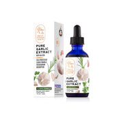 Bright Horizon Health garlic extract bottle with cold-processed liquid for daily use.