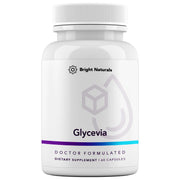 Bright Naturals Glycevia bottle front for daily glucose support and easy dosing.