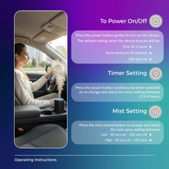Brightscape diffuser showing convenient touch controls for easy aroma customization