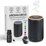 Brightscape waterless diffuser with textured black finish for mess-free aromatherapy anywhere