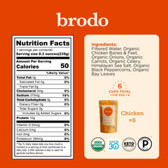 Brodo chicken collagen bone broth on-the-go pouch, ideal for quick protein boosts.