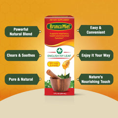 BRONCOMIEL honey and propolis blend close-up highlights natural flavor and soothing notes.