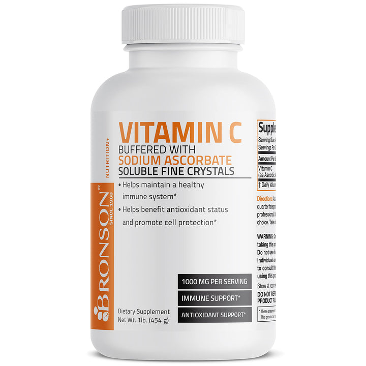 Bronson Buffered Vitamin C Powder bottle displaying premium formula and packaging