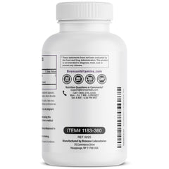 Bronson Elderberry bottle label emphasizes cGMP standards and New York facility