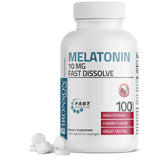 Bronson Melatonin fast-dissolve bottle for convenient night use