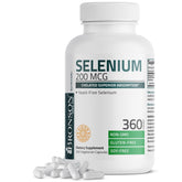 Bronson Selenium 200 mcg bottle for daily use and easy access.