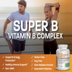 Bronson Super B capsules close-up, small and easy-to-swallow.