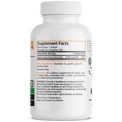 Pouring Bronson Vitamin A softgels shows easy daily use.