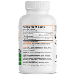 Bronson K2 D3 MK7 capsules closeup showing easy to swallow softgels