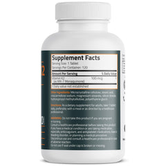 Bronson Vitamin K2 MK-7 bone-support tablets pack emphasizes calcium balance.