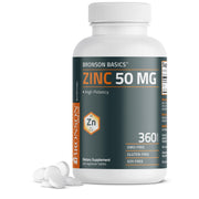 Bronson Zinc 50 mg bottle front for daily immune and skin support