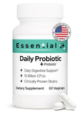 Brookfield Essential Probiotic 10 Billion CFU bottle for daily digestive support.
