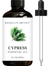 Brooklyn Botany Cypress oil bottle with dropper for precise aromatherapy.