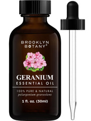 Brooklyn Botany Geranium Essential Oil bottle ready for diffusion and blends