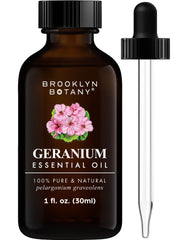 Brooklyn Botany Geranium Essential Oil bottle ready for diffusion and blends