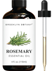 Brooklyn Botany rosemary oil bottle with dropper for precise dosing