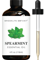 Brooklyn Botany Spearmint Oil four-ounce bottle pour for diffusers and room aroma