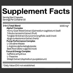 Bruiseweed Big Dog 3-in-1 Total Alpha capsules, easy daily intake.