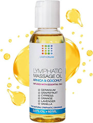 Bruizex Lymphatic Drainage Oil bottle with Arnica and Coconut for post-surgery support.