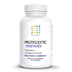 Bruizex Proteolytic Enzymes bottle front view highlighting recovery support