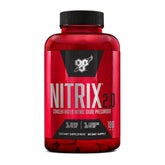 BSN Nitrix 2.0 bottle front view for workout support.