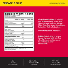 BSN N.O.-XPLODE Vaso pineapple serving scoop beside the can