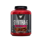 BSN SYNTHA-6 EDGE chocolate protein bottle shows creamy flavor and smooth shake