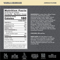 BSN SYNTHA-6 Edge vanilla protein blend close-up reveals a six-protein matrix.