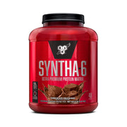 BSN SYNTHA-6 tub front label highlights a premium protein blend for post-workout recovery.