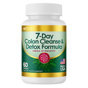 BSYS 60 capsules bottle front for seven day colon cleanse and ease of use
