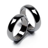 BTEYIVTA magnetic hematite ring close-up for a sleek daily wear look.