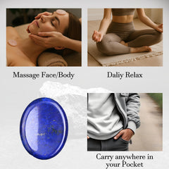 BTMDECOR lapis lazuli worry stone ideal as a mindful gift.