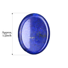 BTMDECOR lapis lazuli worry stone handheld size for grounding.