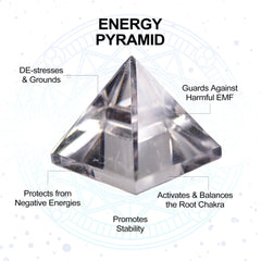 BTMDECOR Pyramid altar decor in clear quartz enhances feng shui focus.