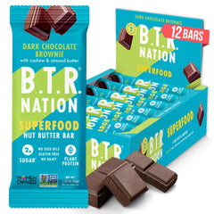 B.T.R Nation keto bar brownie pack shown as a low-carb snack option